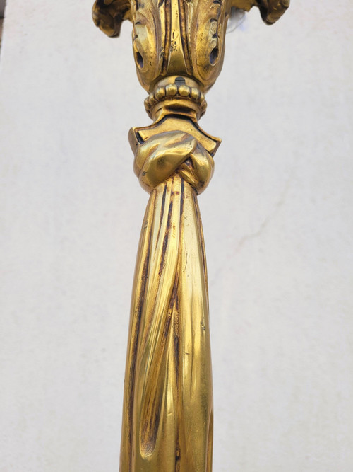 Lampadario in Bronzo in Stile Luigi XVI, XX Secolo
