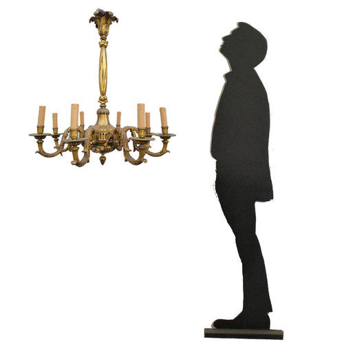 Lampadario in Bronzo in Stile Luigi XVI, XX Secolo