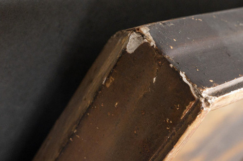 Olio su tavola Cornice sottobosco del periodo del Restauro con palmette
