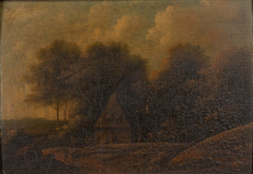 Öl auf Holz, Restaurierungszeit, goldener Rahmen der flämischen Schule