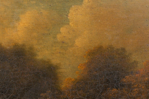 Öl auf Holz, Restaurierungszeit, goldener Rahmen der flämischen Schule