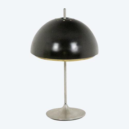 Pilzlampe aus Edelstahl, 1970er Jahre LS4721251