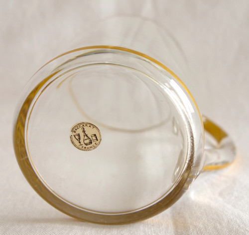 6-piece glassware set in engraved & gilded Baccarat crystal, royal crown, paper label