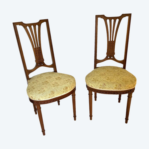Paire de chaises d'appoint style Louis XVI