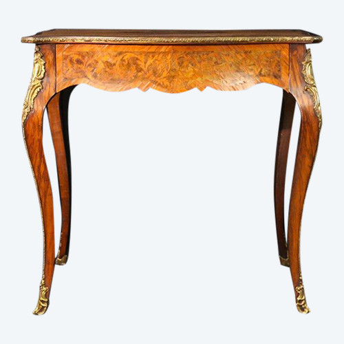Table marquetée Napoléon III XIXème siècle 