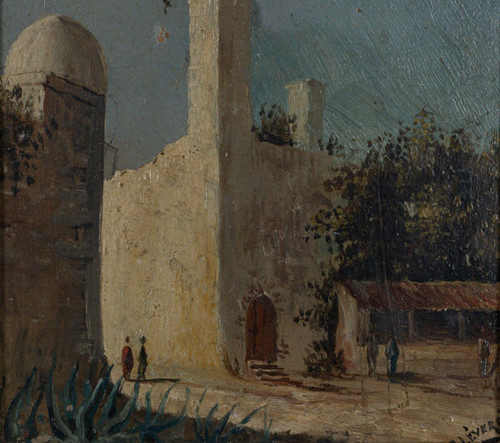 Oil on panel oriental scene by Paul Levéré or Lévéré XXe