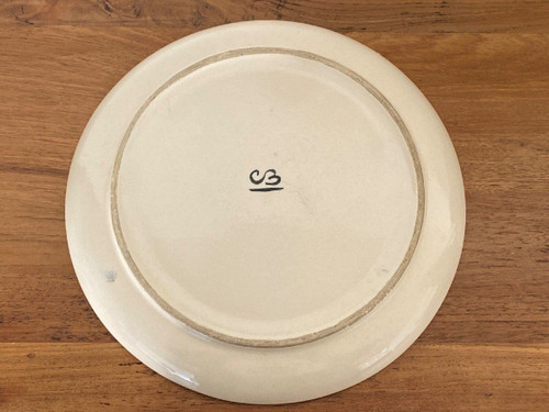 Iznik dish with caravel decoration, mid-20th century, marked CB