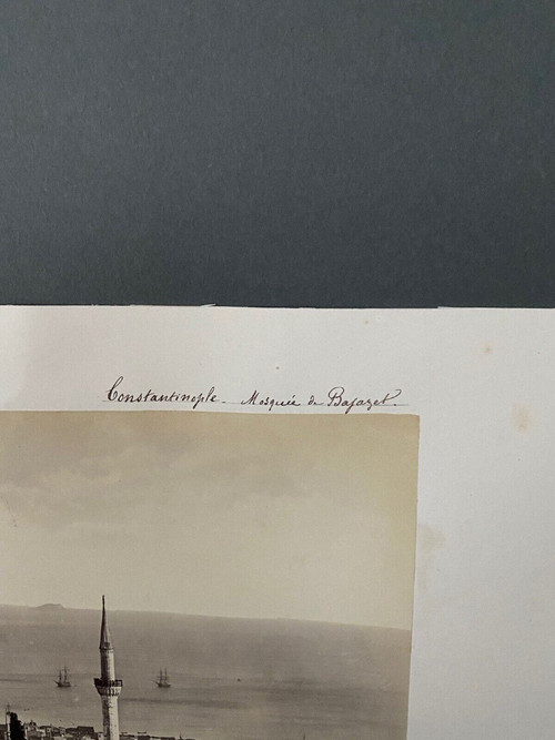 Foto Konstantinopel Bayazel-Moschee 19. Jahrhundert Albumin Karton kaschiert