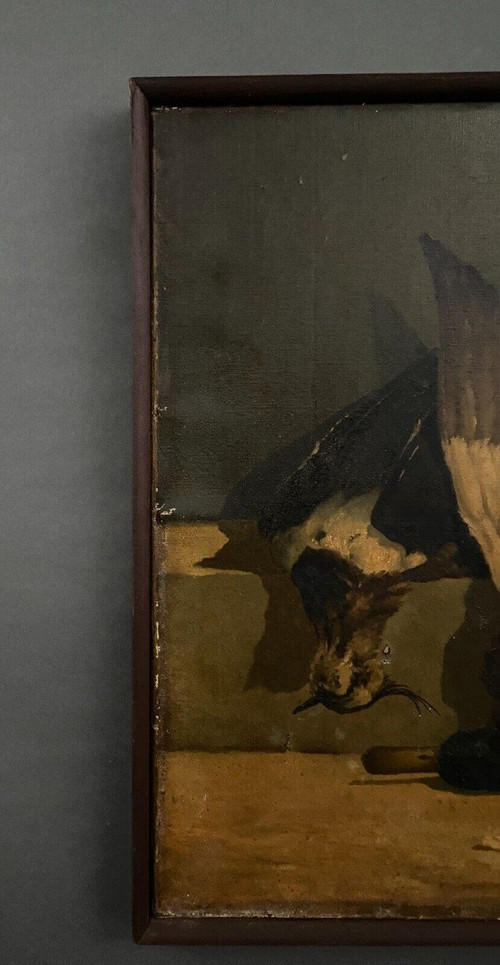 Öl auf Leinwand Stillleben Rückkehr von der Jagd Federwild 1908