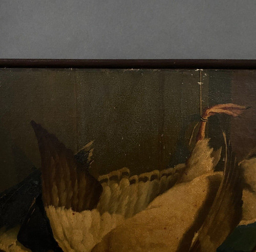 Öl auf Leinwand Stillleben Rückkehr von der Jagd Federwild 1908