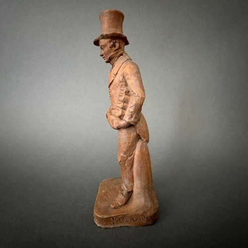 Terracotta firmata L. Desborde XIX secolo Uno studente del 1° anno