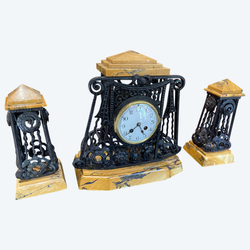 ART DECO WROUGHT IRON FIREPLACE SURROUND