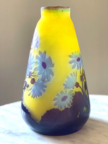 Emile Gallé Jugendstil-Gänseblümchenvase