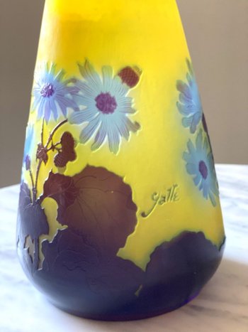 Emile Gallé Jugendstil-Gänseblümchenvase