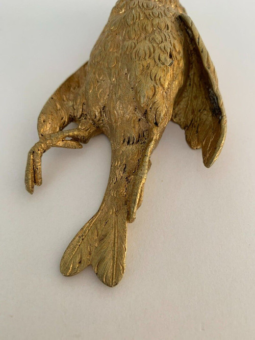 Fermacarte in bronzo con pernice di Napoleone III XIX secolo