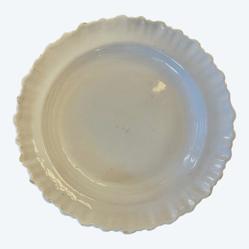 White earthenware dish Moustiers 18th century