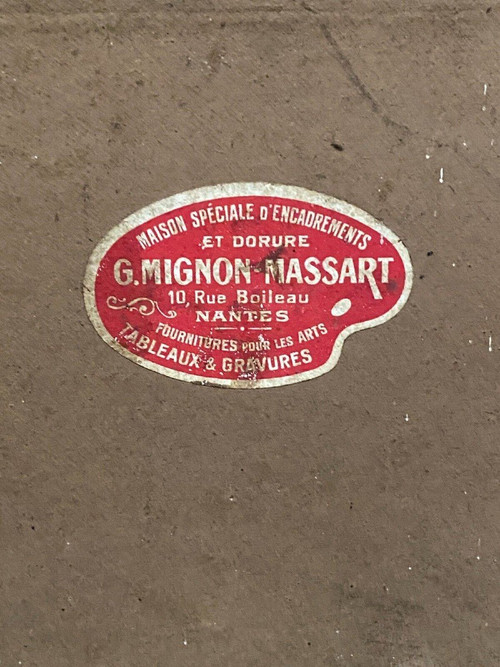 Acquerello su carta Natura morta con fiori XX secolo di M. Jagu 1914