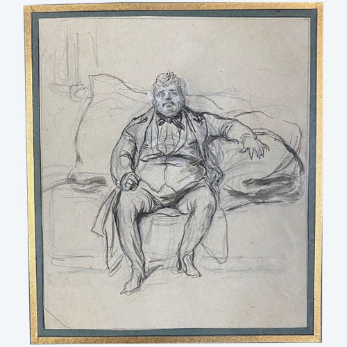 Drawing of Alexandre Dumas père by Paul Gavarni