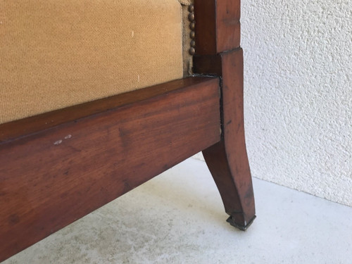 Sessel Voltaire mit Ohren alt Mahagoni Restaurationszeit Modell neigbar