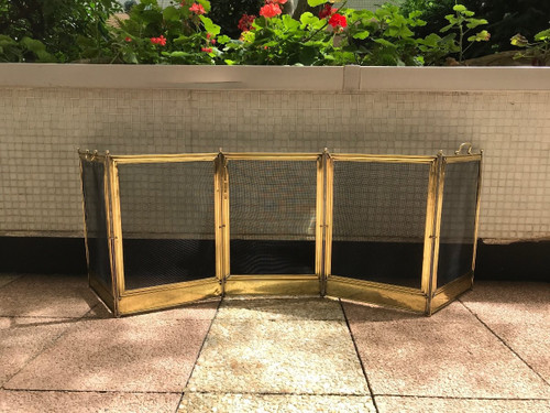 Antique brass mantelpiece from the 19th century Charles X period