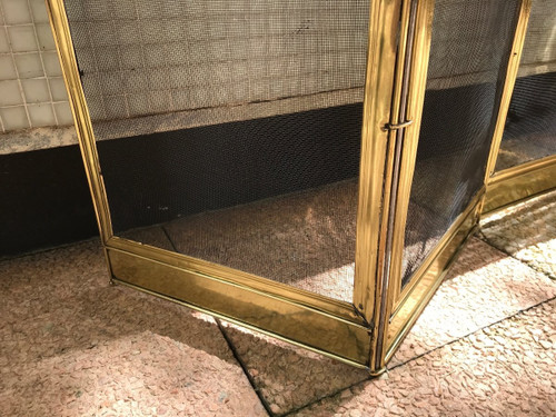 Antique brass mantelpiece from the 19th century Charles X period