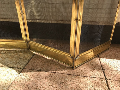Antique brass mantelpiece from the 19th century Charles X period