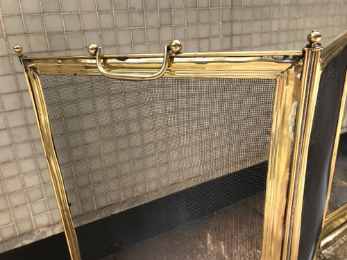 Antique brass mantelpiece from the 19th century Charles X period