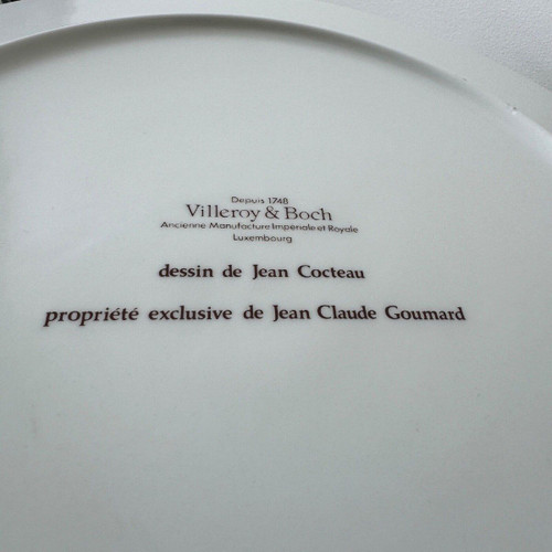 Plate design by Jean Cocteau Villeroy & Boch Jean-Claude Goumard