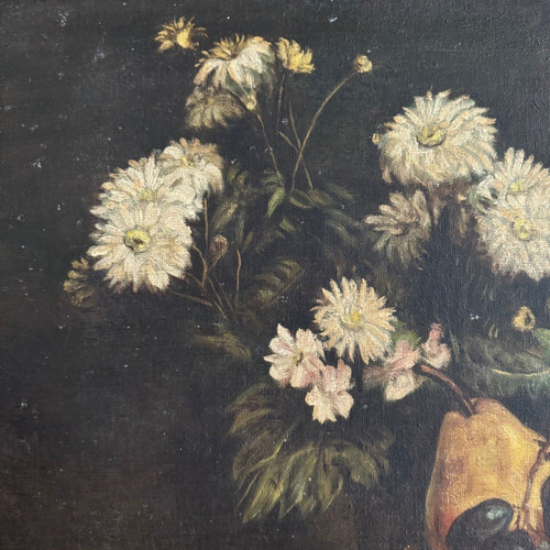 Öl auf Leinwand 1900 nach Fantin Latour Stillleben Blumen und Früchte