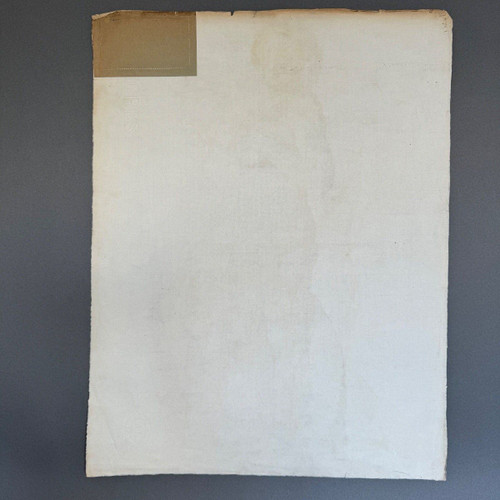 Dessin fusain portrait homme à l'Antique par Berger dit Lheureux Biloul