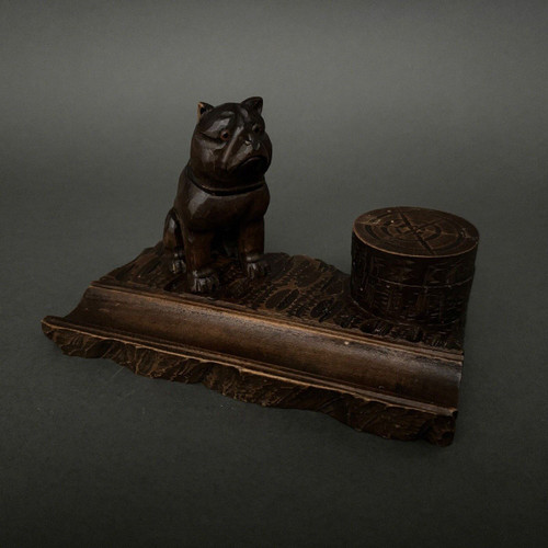 Black Forest Bulldog inkwell Black Forest 1900