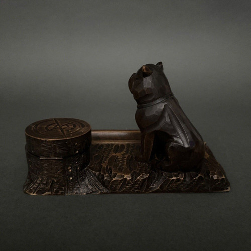 Black Forest Bulldog inkwell Black Forest 1900