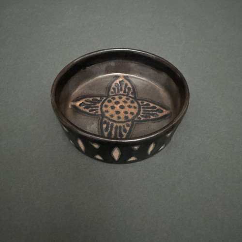 Odetta stoneware bowl with geometric design by HB Quimper