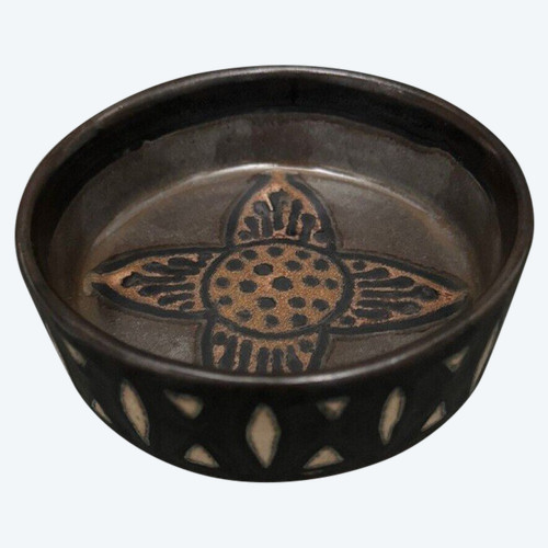 Odetta stoneware bowl with geometric design by HB Quimper