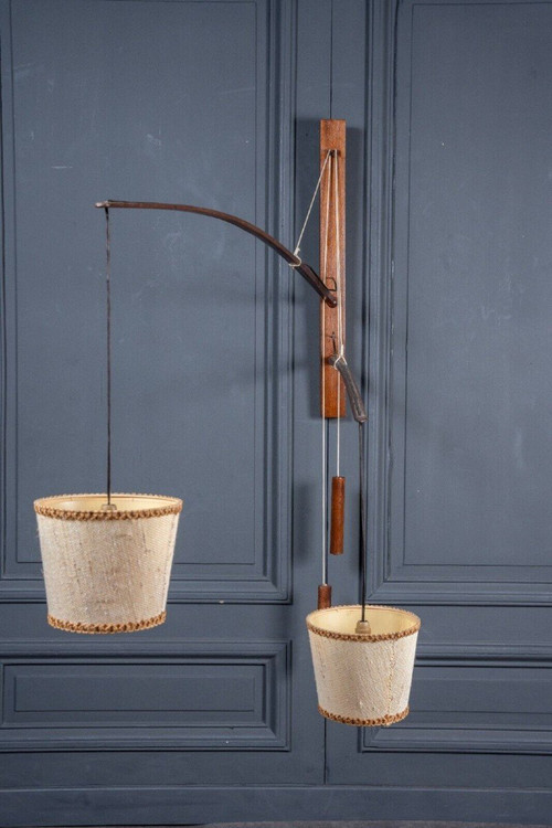 Wall lamp with counterweight Ruprecht Skrip Skrip Leuchten 2 arms