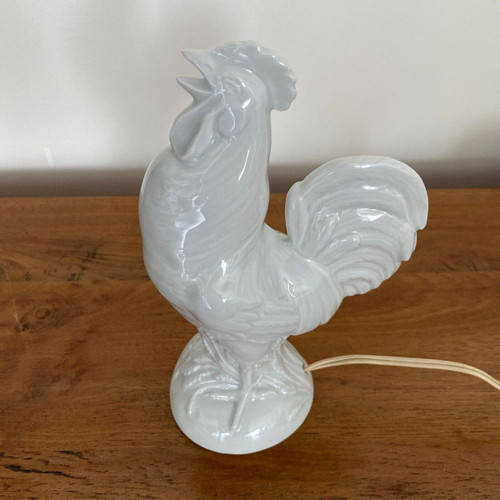 Veilleuse représentant un coq 1930 porcelaine de Limoges France