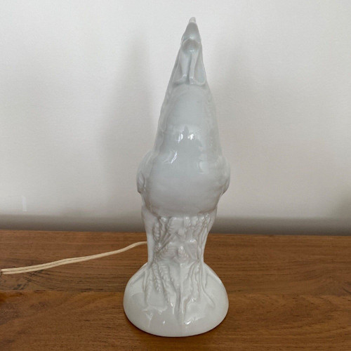 Veilleuse représentant un coq 1930 porcelaine de Limoges France