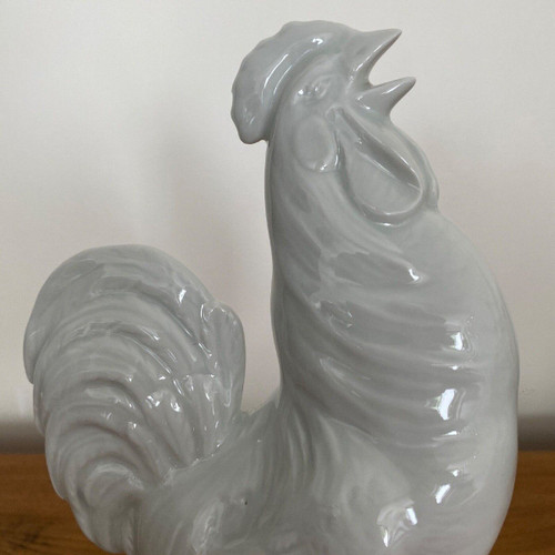 Veilleuse représentant un coq 1930 porcelaine de Limoges France
