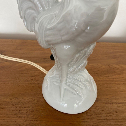 Veilleuse représentant un coq 1930 porcelaine de Limoges France