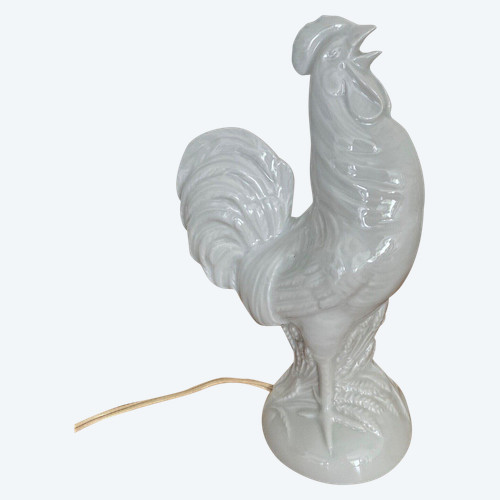 Veilleuse représentant un coq 1930 porcelaine de Limoges France