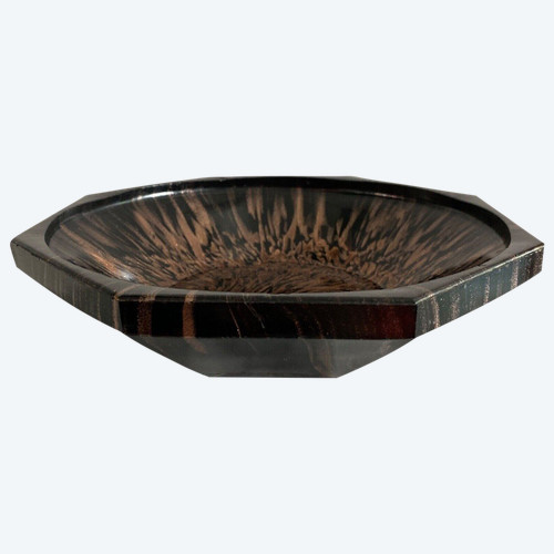 Glasschale mit Einschlüssen Pans couppés Murano Venedig XX.
