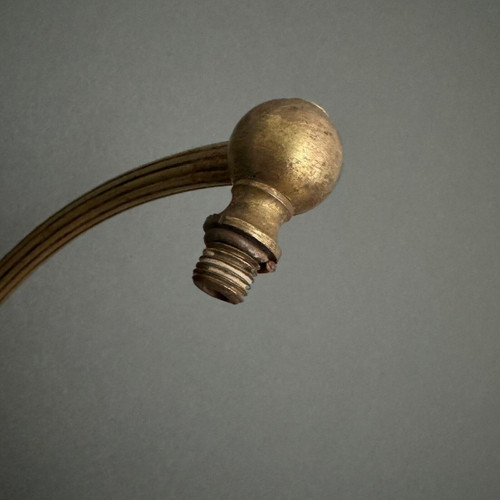 Gilded bronze wall lamp with Wedgwood plaque couple on swing 20th century