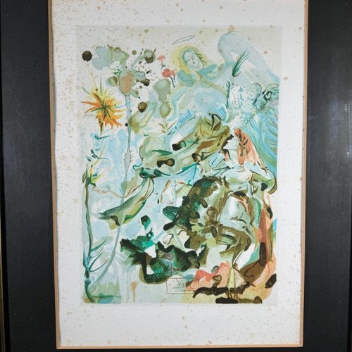 Lithographie Dali Divine Comédie Paradis 25 Saint Jacques et l'Espérance