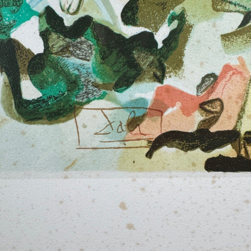 Lithographie Dali Divine Comédie Paradis 25 Saint Jacques et l'Espérance