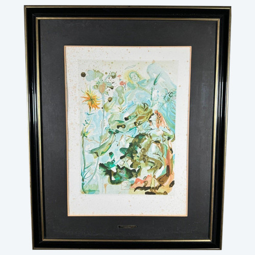 Lithographie Dali Divine Comédie Paradis 25 Saint Jacques et l'Espérance