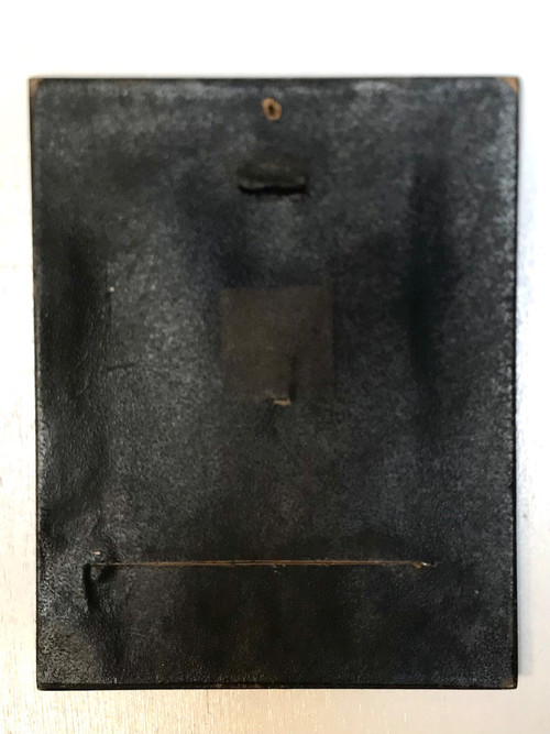 Photo frame in lacquered boiled cardboard with Japanese decor