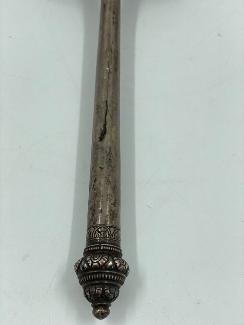 Silver spoon China with foliage decoration late 19th century