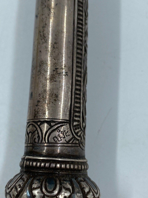 Silver spoon China with foliage decoration late 19th century