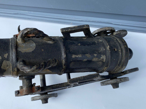Canon en fonte de fer fin XIXe patine d'origine