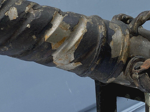 Canon en fonte de fer fin XIXe patine d'origine
